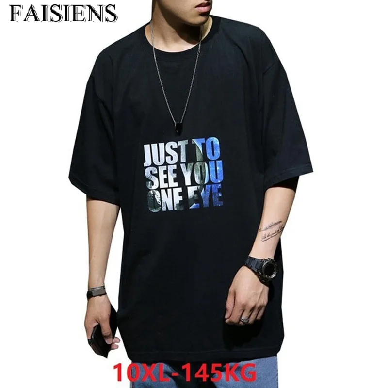 

Men Summer Hip Hop T-Shirts Plus Size Big 10XL Short Sleeve Cotton 5XL 8XL Streetwear Dance Tees Mens Hipster Large Letter Tops
