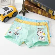 5 шт./лот мальчик Нижнее бельё трусы-боксеры больших размеров для мальчиков, хлопковое нижнее белье с изображением медведя и буквенным принтом, BH043 3-10Year TZ01
