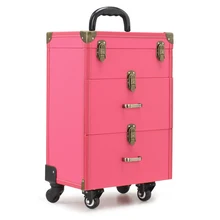 Многофункциональный Макияж для девочек, багаж на колёсиках, специальная Высококачественная коробка инструментов для женщин, профессиональный чемодан модная косметичка