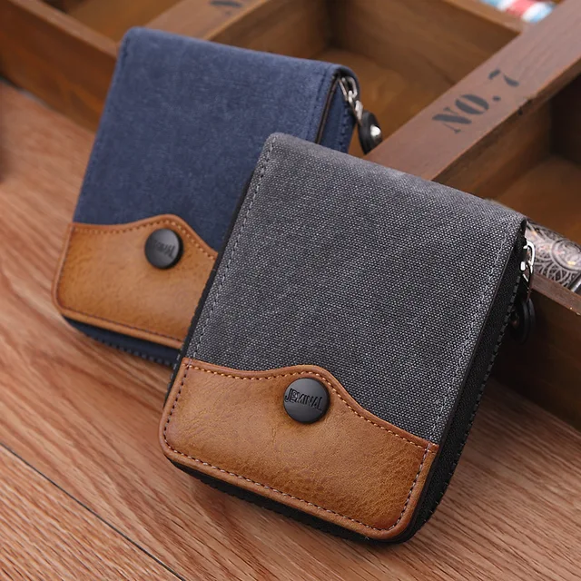 Buy Canvas Wallet Boys' Short Purse Money Bag 3 Colors