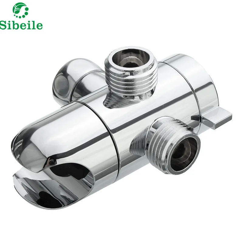 SBLE Multifunction 3 Way Shower Head Holder Water Saving Diverter Silver Polished Chrome Wall Mounted Shower Valve Fix Bracket