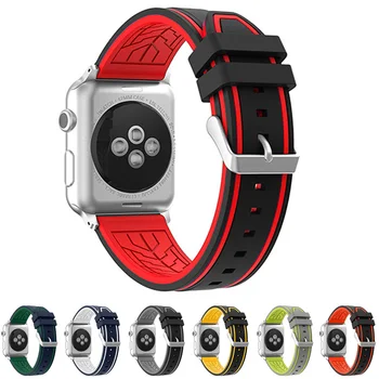 

Rubber Strap Watch band For Apple Watch Iwatch band 38mm 42mm 40mm 44mm series 1 2 3 4 Silicone Sport Wristband Replacement belt
