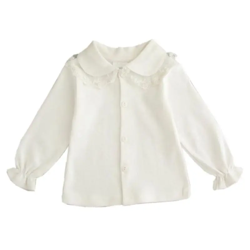 White Lace Baby Newborn Infant Tops Girls Winter Spring Fall Shirts
