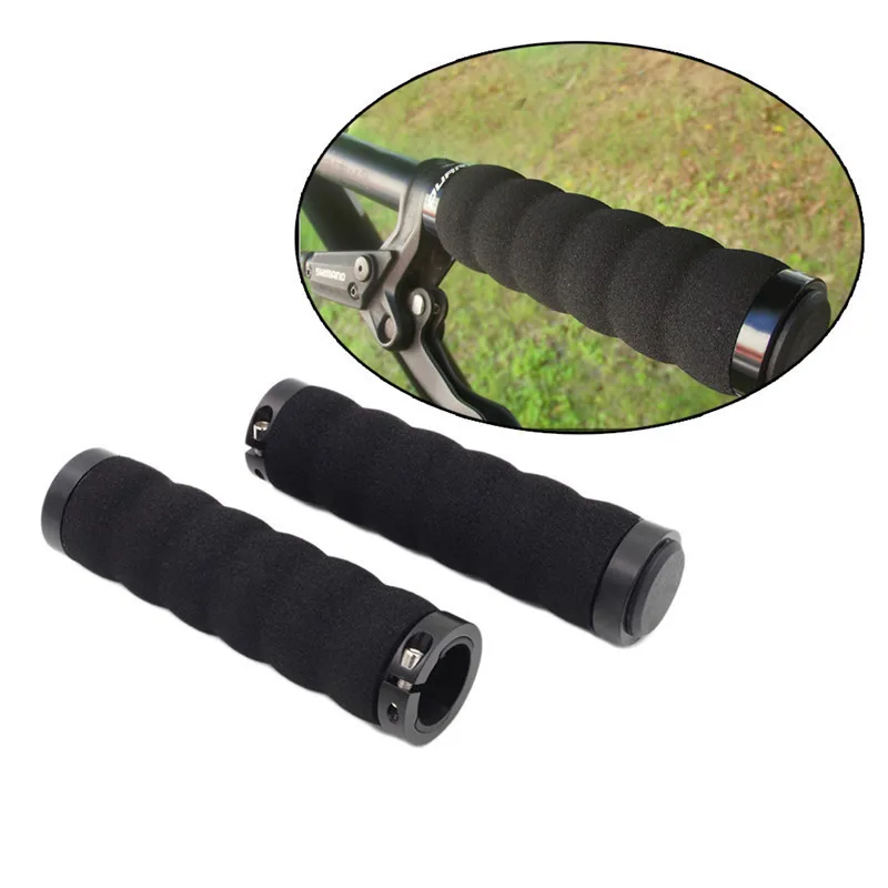 RIDECYLE Riding Part Bicycle Grips AG30 Sponge + Alloy Lock Rings
