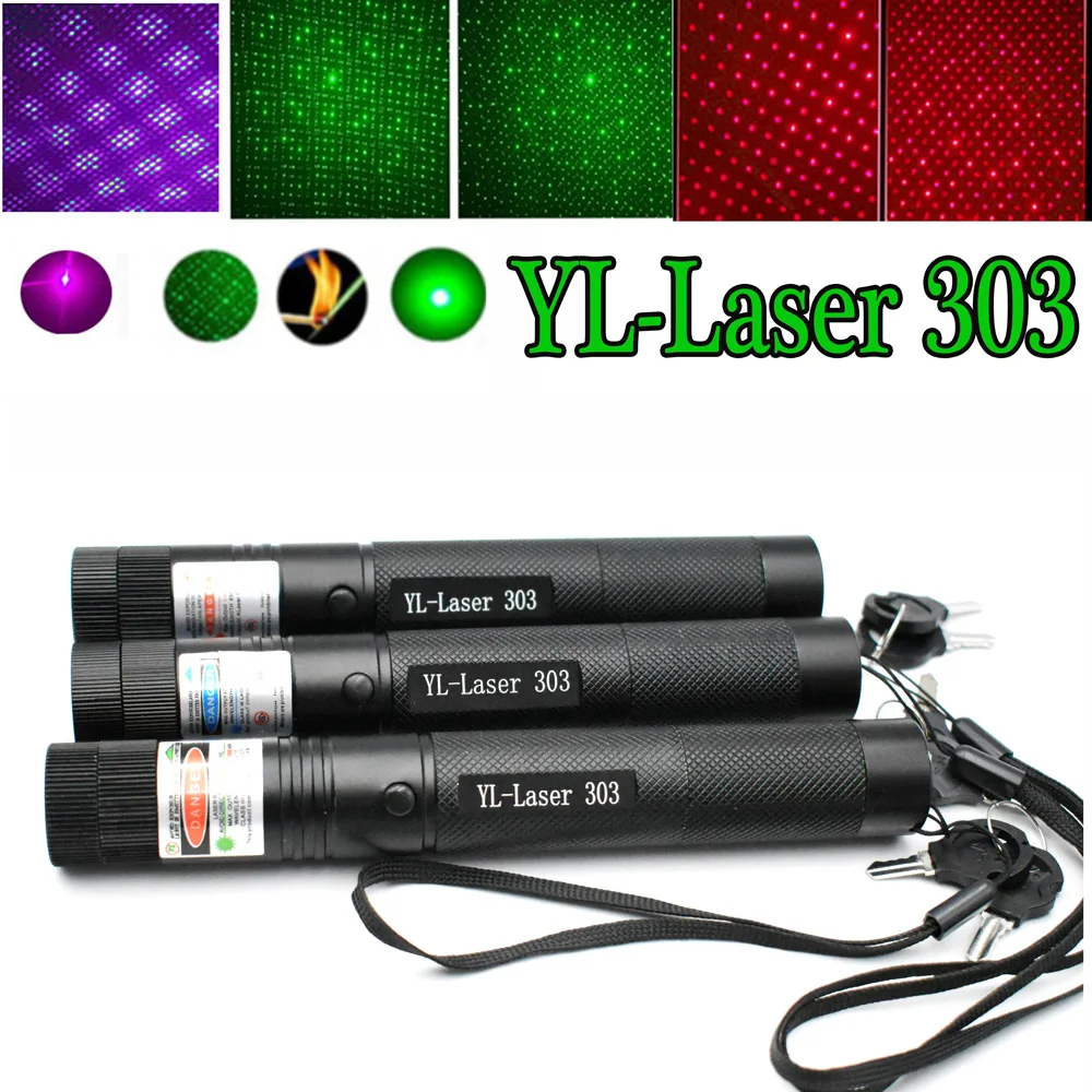 Зеленый лазер красный лазер синий указатель прицел мощное устройство Регулируемый фокус лазер 303, выберите зарядное устройство и аккумулятор 18650