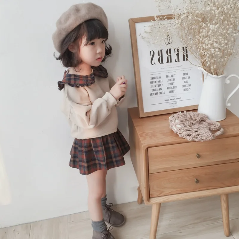 

2019 new spring autumn/winter/summer Girls Kids Boys lattice Suit comfortable cute baby Clothes Children Clothing