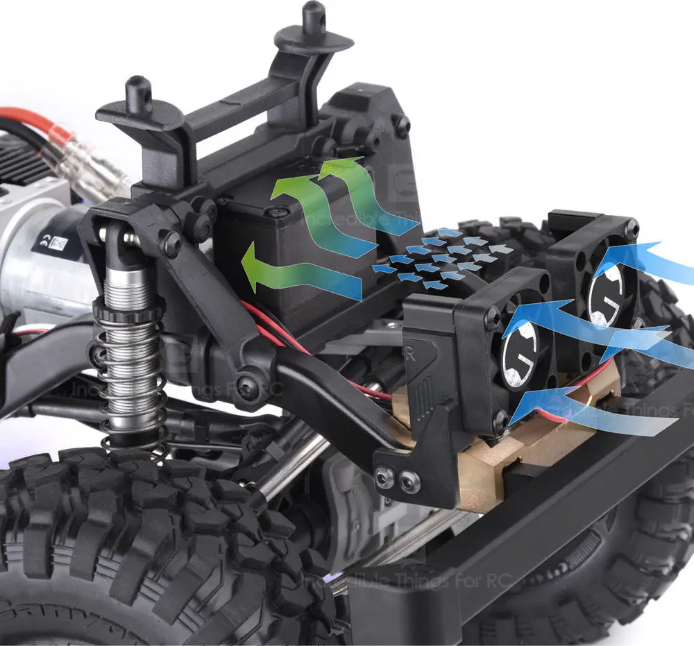 Передний охлаждающий вентилятор для 1/10 Traxxas TRX-4 TRX4 RC Запчасти гусеничных