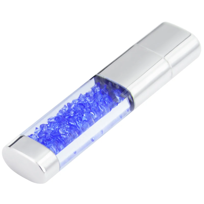 Модный Кристальный USB ключ флеш-накопитель высокоскоростной USB 2,0 флеш-накопитель Подарочный USB флеш-накопитель 64 ГБ 32 ГБ 16 ГБ 8 ГБ 4 ГБ - Цвет: Синий