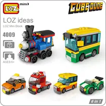 LOZ Mini Blocos Ovos Tijolo Blocos de Construção Modelo de Carro Brinquedos Tijolo para As Crianças Treinar Esportes Carro de Táxi Ônibus Caminhão Crianças Assembléia 4009