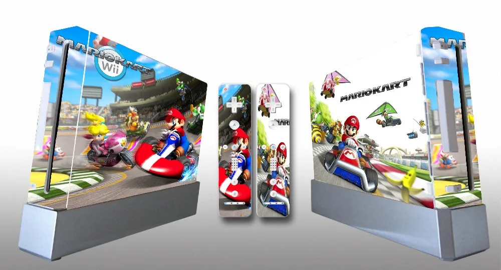 Super Mario Kart 217 Vinyl Skin Sticker Protector for Nintendo Wii and