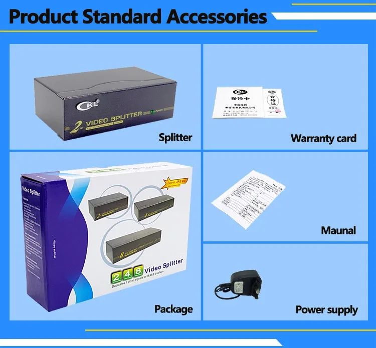 Ckl-102a 2 Порты и разъёмы vga splitter Металлический корпус 1 в 2 Out 1*2 450 мГц