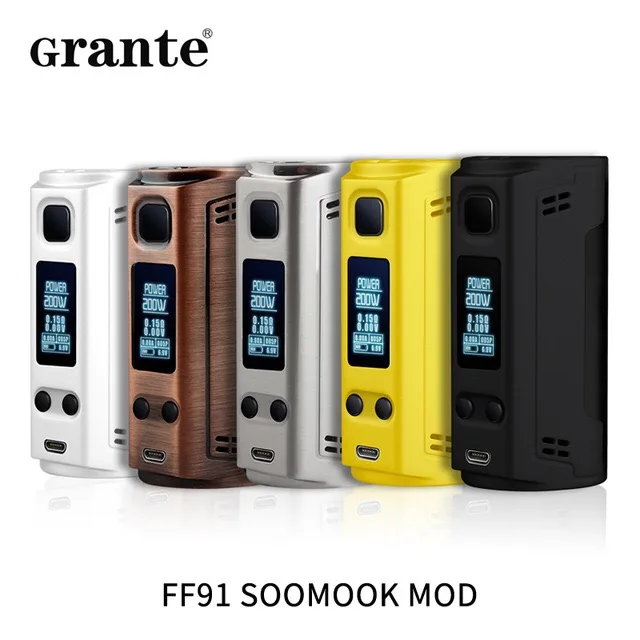 Original FF91 SOOMOOK 200W TC box mod electronic cigarette vapor with OLED screen support 18650 Battery