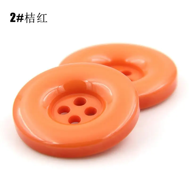 15mm 18mm 20mm 23mm 25mm 28mm 30mm 34mm 38mm 4 Hole Plastic Resin Round Buttons Black White Button For Sewing Scrapbooking DIY 5