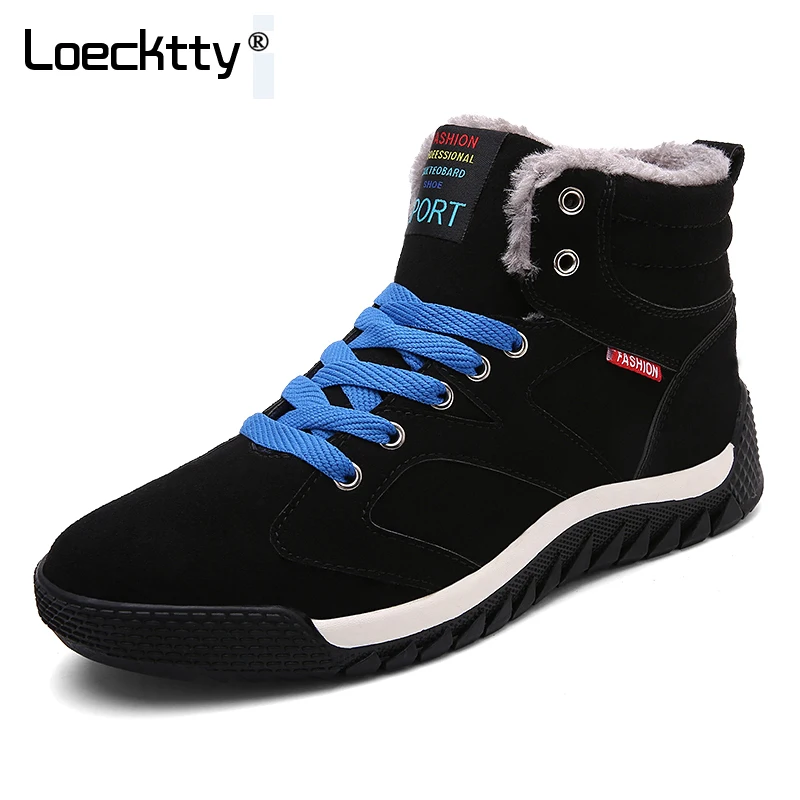 

Loecktty Super Warm Winter Shoes Men Casual Shoes With Fur Keep Warm Snow Shoes Suede Outdoor zapatos hombre Winter shoes men