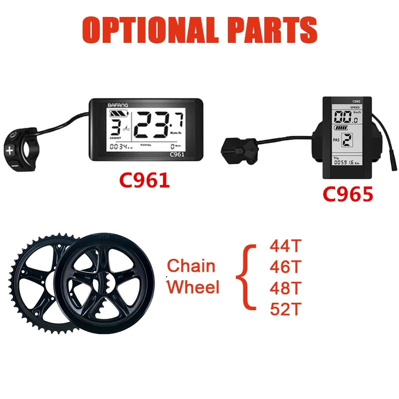 Top Bafang 8fun 48V 1000W BBSHD BBS03 Mid Drive Motor Kits With 48V 17AH Lithium Battery C961 C965 Electric Bicycle Conversion Parts 3