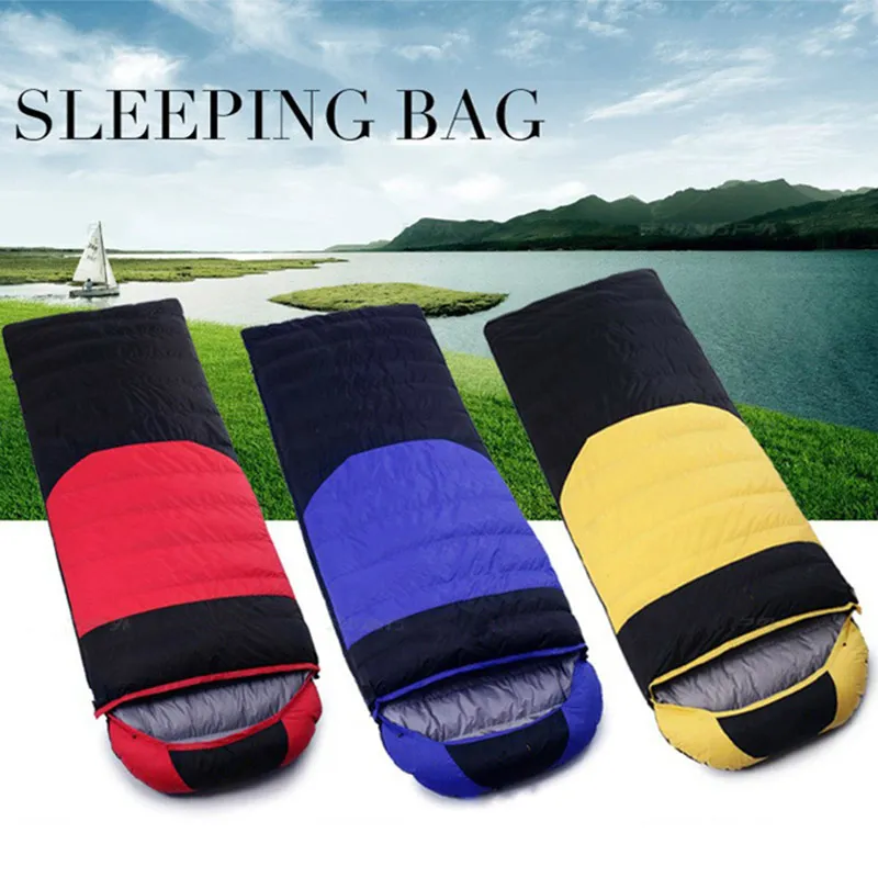 

Adult Ultra Light Goose Down Splicing Double Sleeping Bag Four Season Outdoor Mountaineering Camping Envelope Sleeping Bag