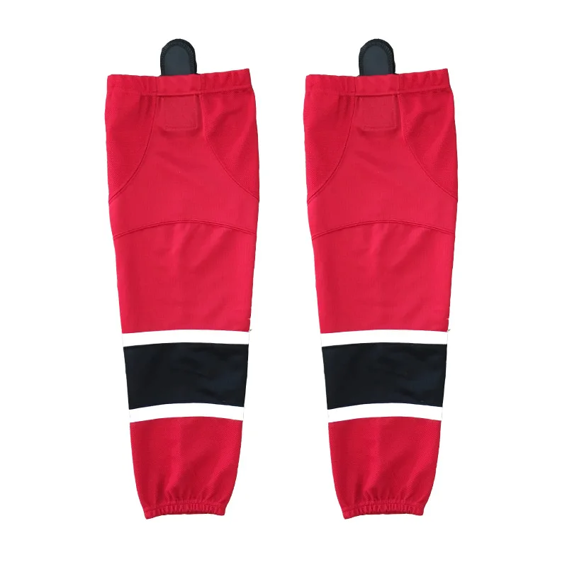 

COLDINDOOR 100% Polyester red Ice Hockey Socks Cheap Shin Guards W044