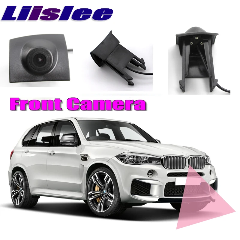 Автомобильная Передняя камера LiisLee с логотипом фотокамера для BMW X5 F15 2014 2018