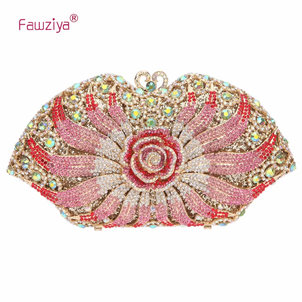 

Fawziya Rose Bags For Women Evening Clutches For Wedding And Party Hand Purse