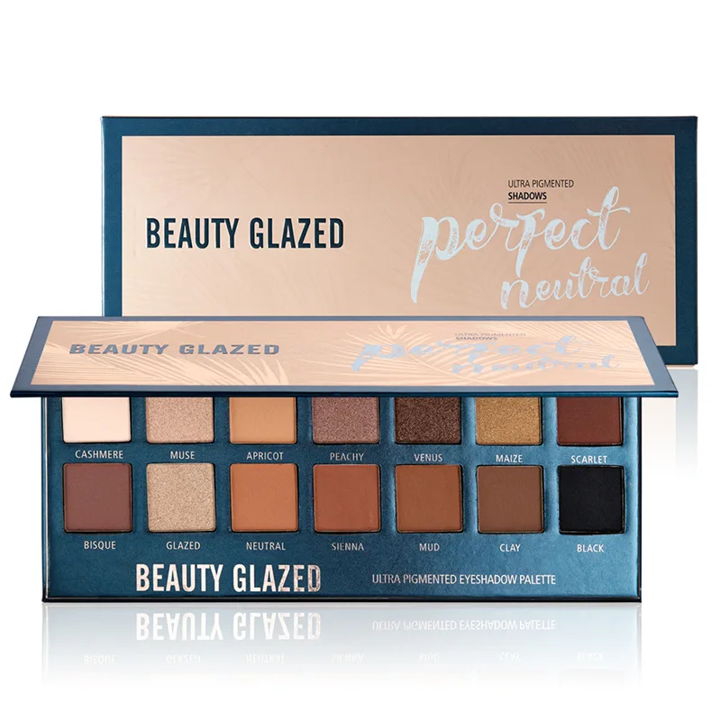 Профессиональные Тени для век Beauty Glazed мягкие матовые тени 14 цветов блестящие