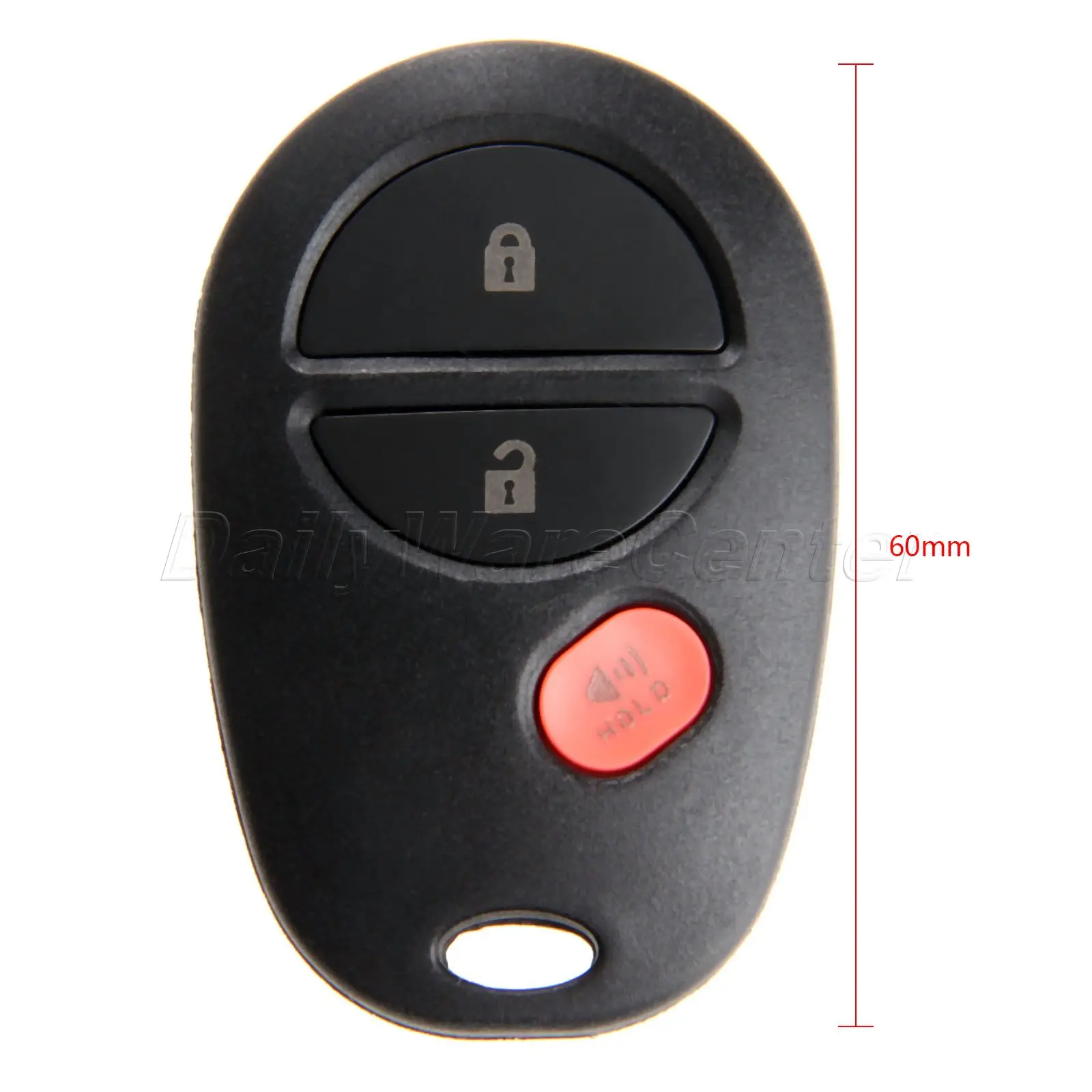 

3 Button Replacement Case Remote Keyless Entry Key Fob Shell For Toyota Highlander Sienna Sequoia Tacoma Tundra FCC ID GQ43VT20T