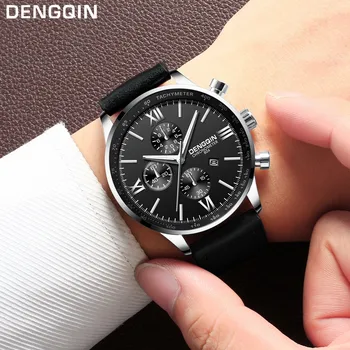 

Men's Leather Military Casual Analog Quartz Date Wrist Watch Business Watches Men's watch Wrist Party decoration Business Watch
