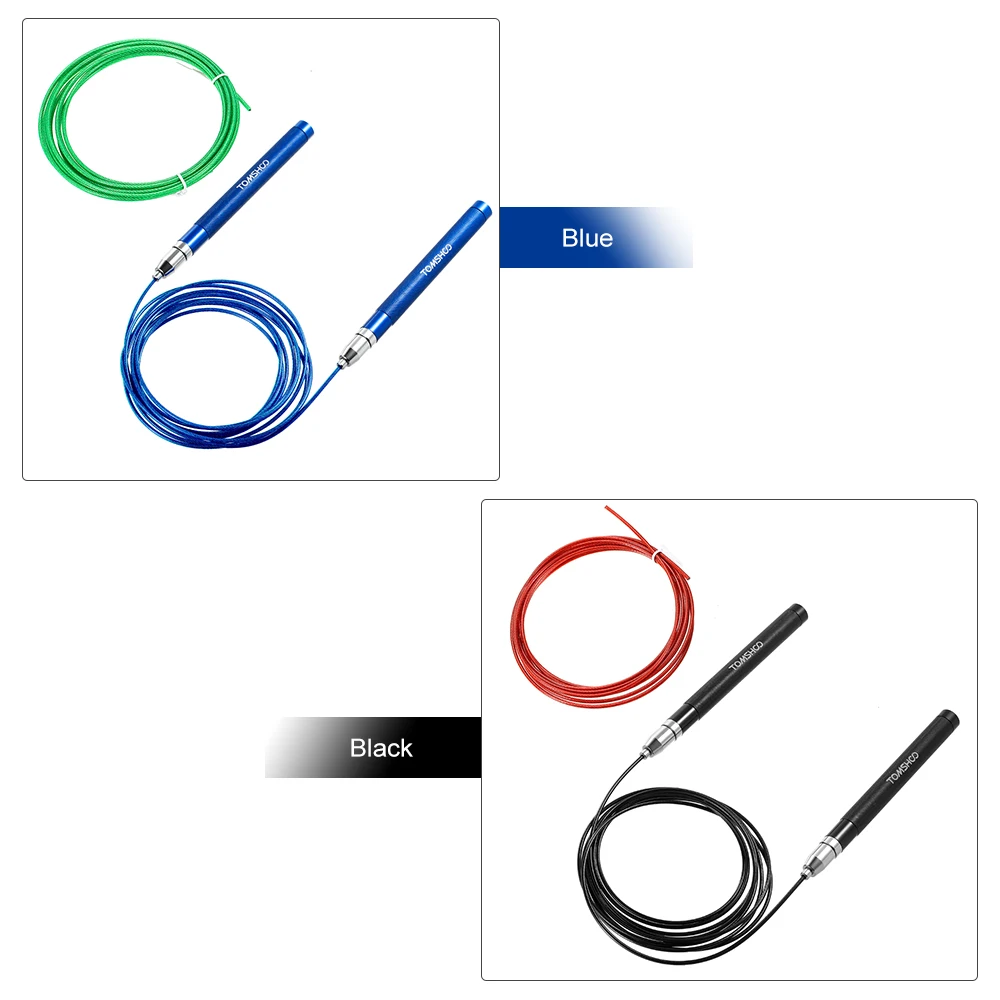 TOMSHOO 10 футов Регулируемый Скорость Скакалка легкий Скакалка прыжки кабель провод домашний спортзал Фитнес упражнения, прыжки со скакалкой
