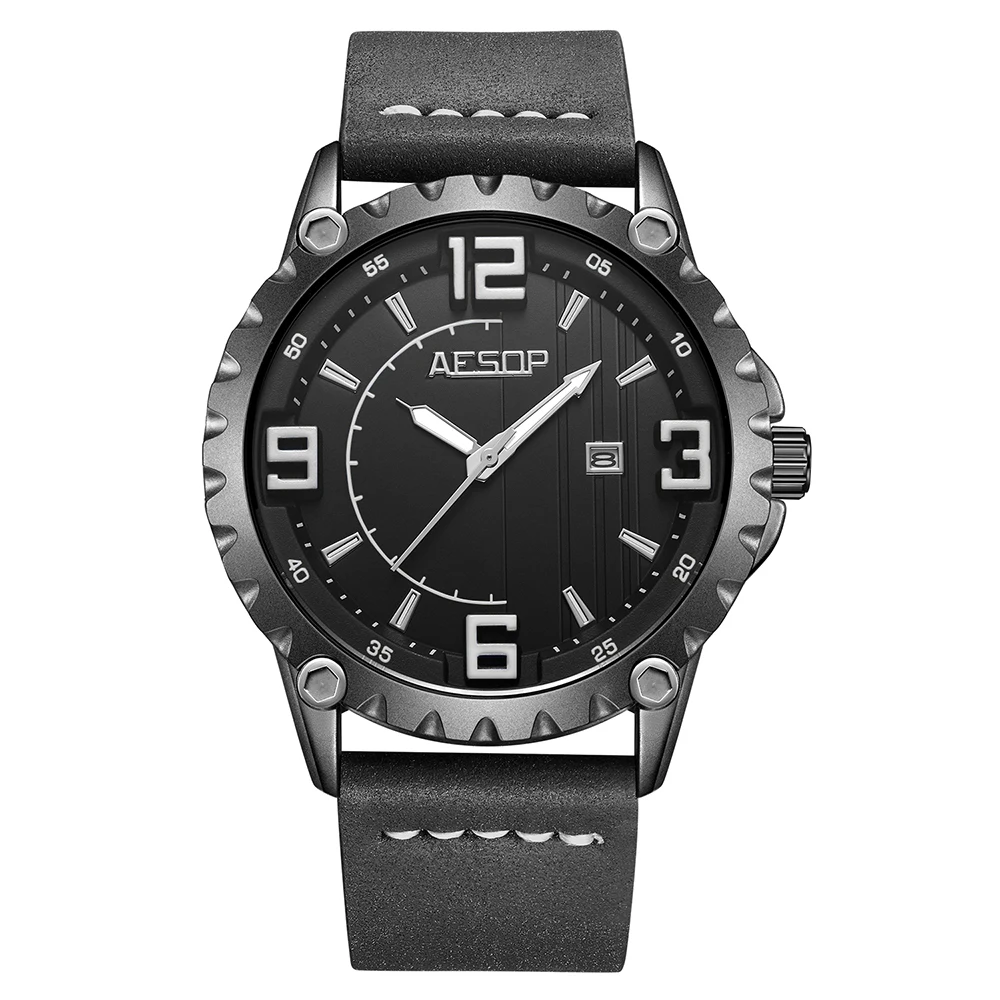 AESOP Relogio Masculino часы мужские роскошные мужские s часы лучший бренд класса люкс военные мужские часы мужские водонепроницаемые Дата кожаные часы 60