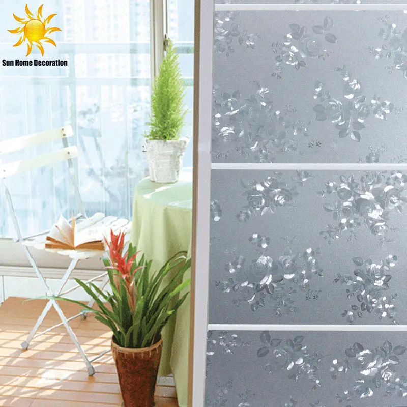 Translucent Sunscreen Patterned Peony Electrostatic Glass Film ...
