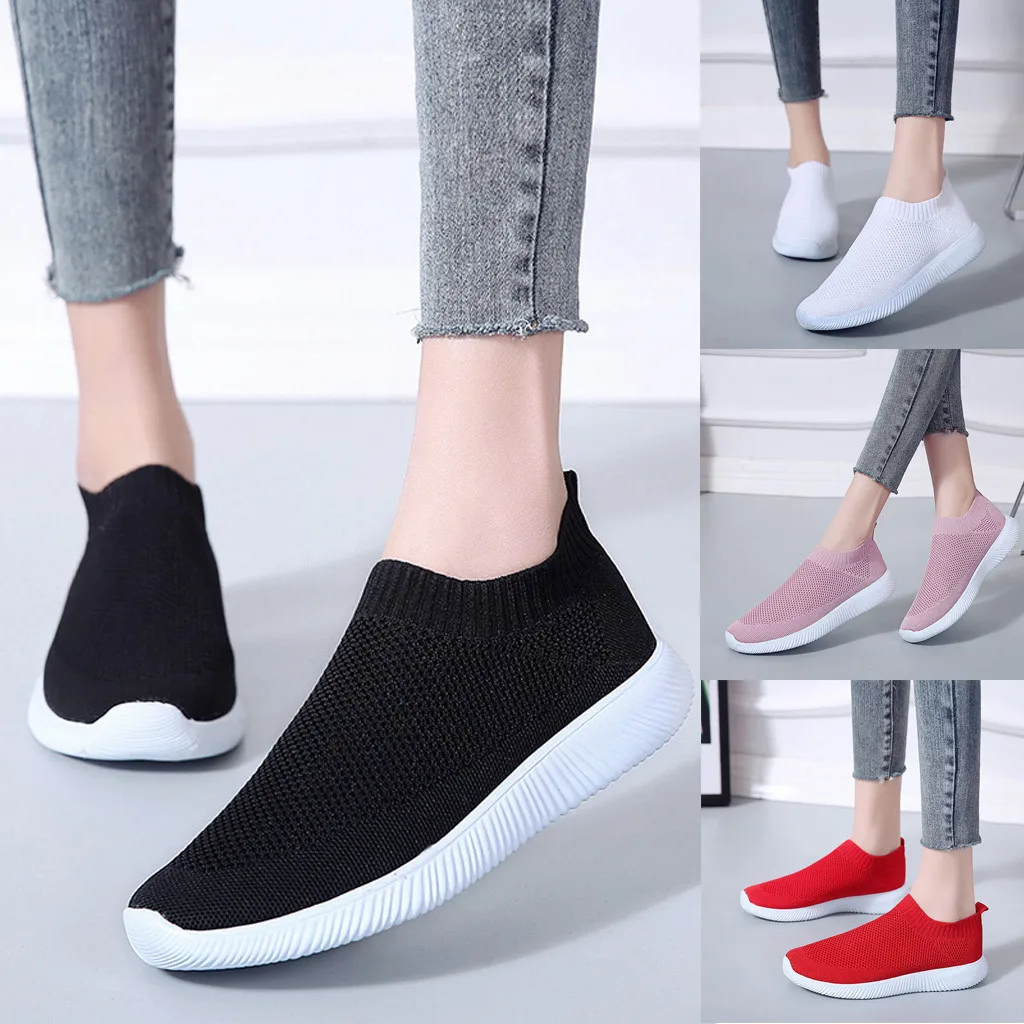 

2019 Women's Sneakers Fashion Outdoor Mesh Solid Running Breathable Sport Walking Shoes Tenis Feminino Fashion Classic Loafer