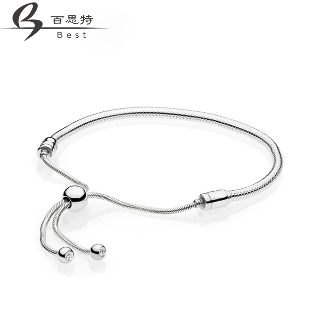 

BEST 100% 925 Sterling silver 1:1 Original Authentic 597125CZ Charm Basic Bracelet Free Shipping