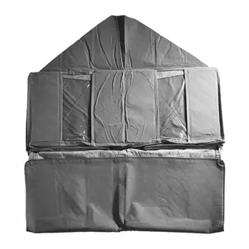 

130L Large Charcoal Clothes Blankets Closet Organizer Storage Bag Box