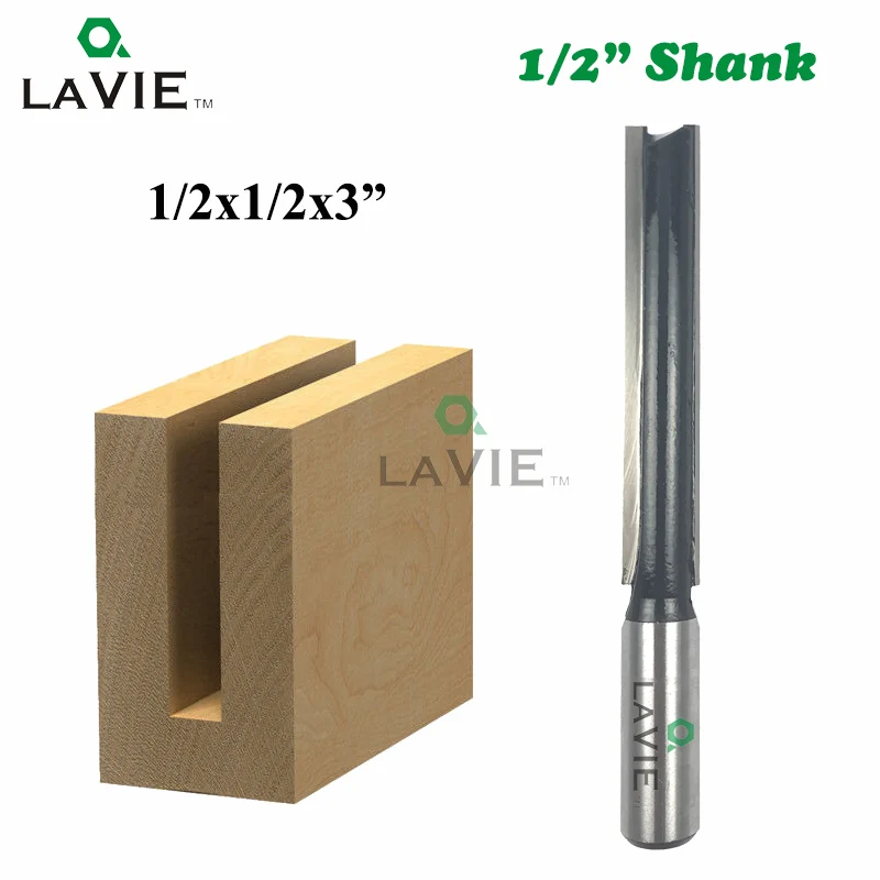 

1pc 1/2 Shank Extra Long Straight Router Bit 3" Blade 1/2" Cutting Flush Trimming Milling Cutter for Wood Woodworking Tools 3104