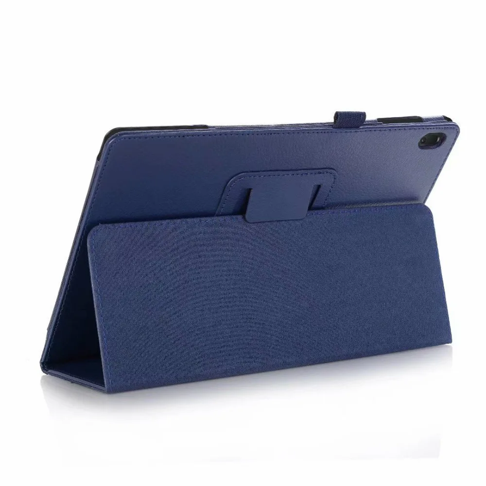 

Slim Litchi Cover Capa For Lenovo Tab E10 TB-X104F TB X104F PU Leather Stand Shell Skin Funda For Lenovo Tab E10 Case +Film +Pen