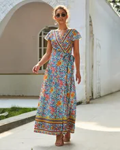 Bohemian Summer Dress Women 2019 Robe Femme Long Beach Maxi Dress Vestidos de festa Plus Size Casual Party Dresses Vestido mujer