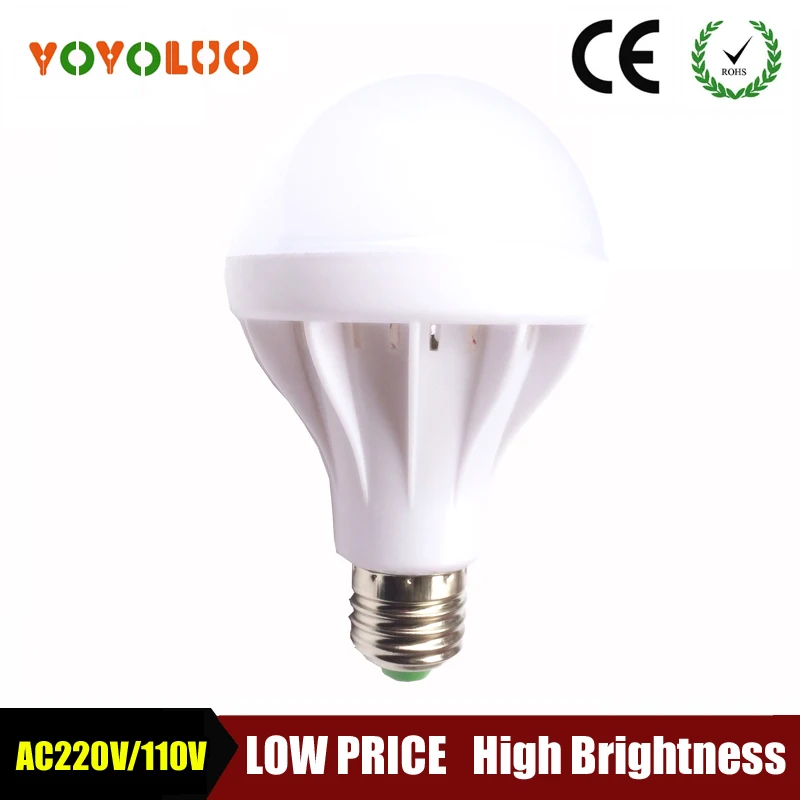 

[YOYOLUO] E27 Led Lamp 3W 5W 7W 9W 12W 15W 220V 110V E27 Bulb B22 Light SMD 5730 Led Spotlight Light Warm Cool White Led Bulb