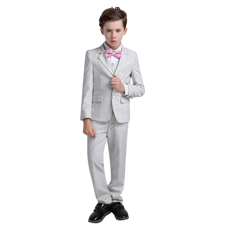 

2018 Formal Gray Children Suit Winter Autumn Boys Suits Kids Blazer Boys Formal Suit For Wedding Boys Clothes Blazer+pants