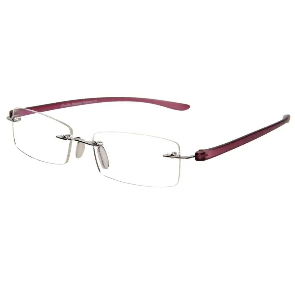 Liansan винтажные Ретро очки половина-оправа очков для чтения Для женщин Для мужчин пресби L5017 - Цвет оправы: Purple