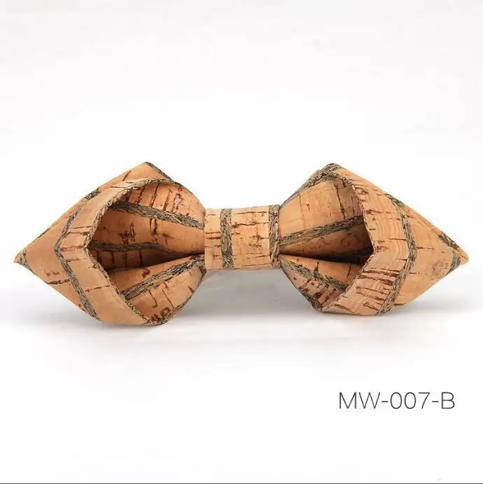 GTGLAD пробкового дерева Bow Tie деревянные Галстуки Для мужчин новинка ручной работы однотонная бабочка для Для мужчин Свадебная вечеринка Аксессуары для галстуков