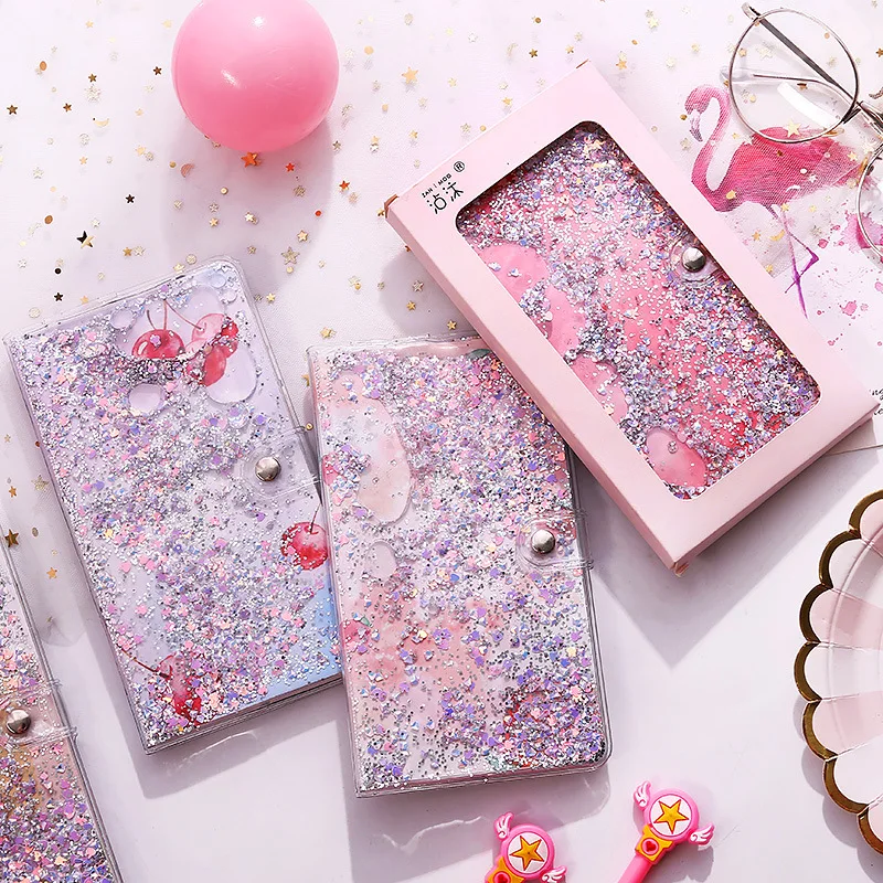 

ERANC Hot Sale High Quality Creative Quicksand Cover Notebook for Graffiti Sketch Drawing Fruit School Office Supplies Kawaii