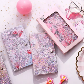 

ERANC Hot Sale High Quality Creative Quicksand Cover Notebook for Graffiti Sketch Drawing Fruit School Office Supplies Kawaii