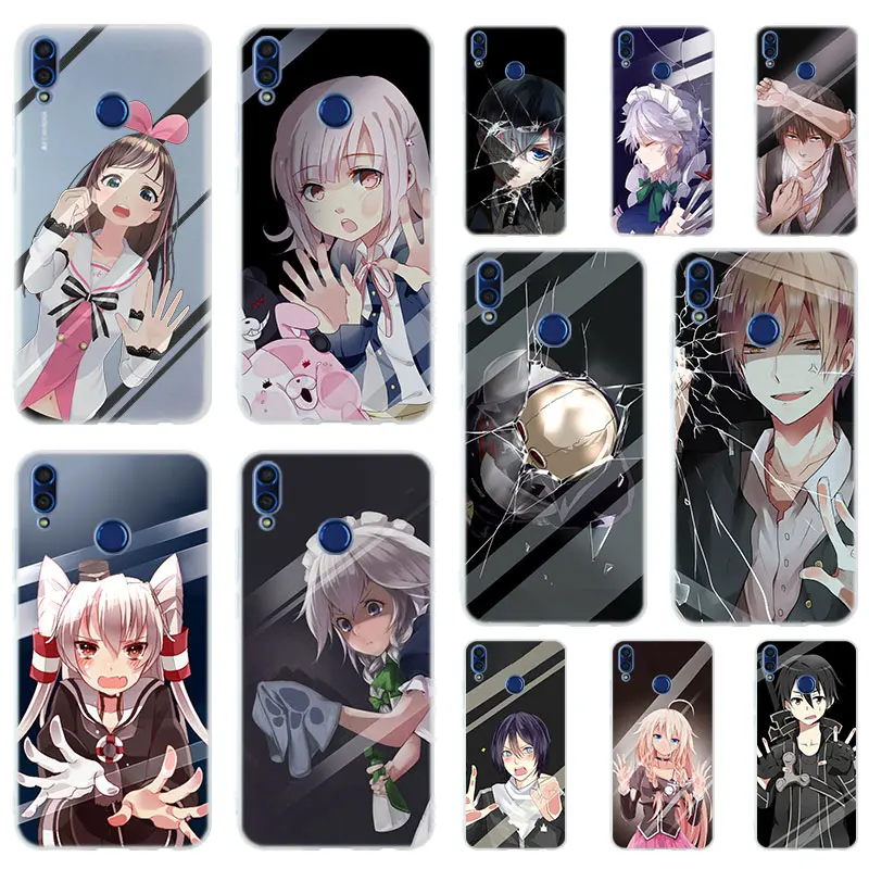 

japanese anime girl touch glass kawaii Soft TPU Case Cover For Huawei Honor 20i 10i 9 Lite 6X 7X 8X Max 7A 8A 8C V20 PLAY 9i