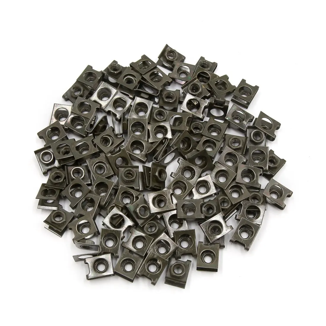 

uxcell 100 Pcs Dark Green Metal Motorcycle M6 U Nuts Fairing Clip Speed Fastener