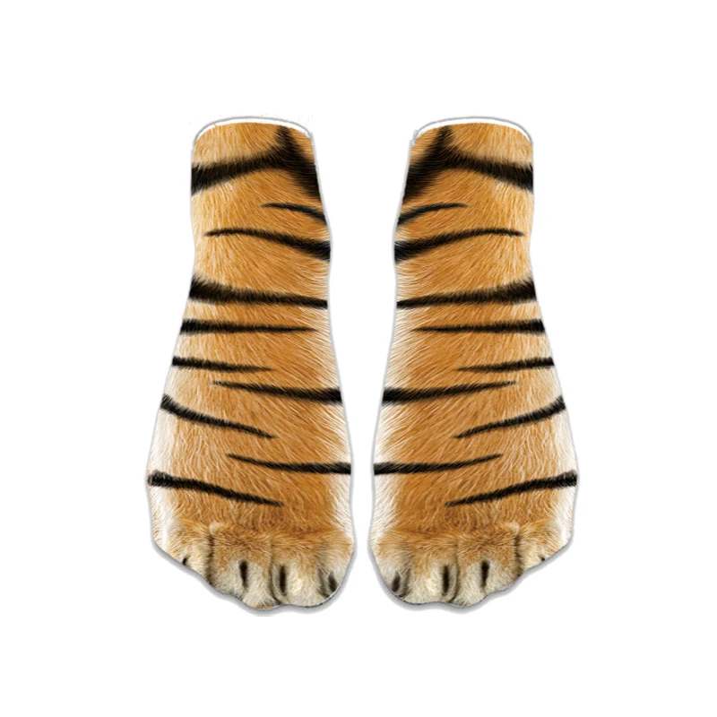 Модные кавайные хлопковые носки с объемным принтом милые короткие носки с когтями для детей, женские носки с забавными рисунками животных