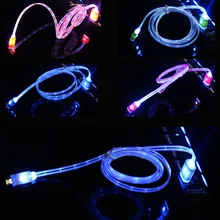 Fishion Cool Light Up LED USB Data Sync Charger Cable Data Line For Android Mobile phone