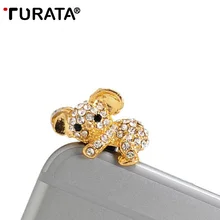 TURATA Универсальный милый бриллиант коала Кот Пылезащитная заглушка для телефона Аксессуары для сотового телефона 3,5 мм Пылезащитная заглушка для телефона для iPhone 7 Xiaomi