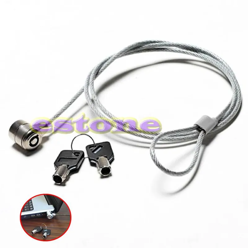 H8WA Notebook Laptop Computer Lock Security Cable Chain With for KEY Notebook PC Laptop Anti-theft Tablet Lock