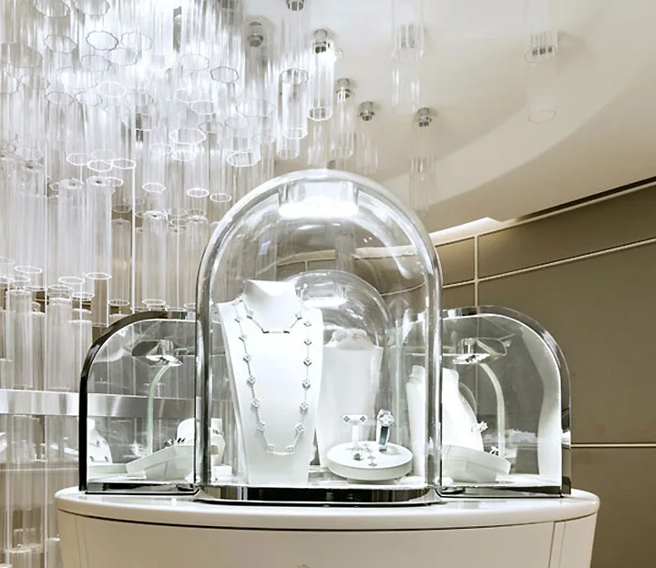 Modern Design Jewellry Store Fixture Jewelry Display Top Case Showcase With Led Light on