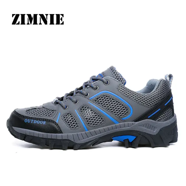 ZIMNIE Outdoor Sport Hiking Shoes Tactical Shoes For Men Lightweight Walking Shoes Upstream Shoes For Summer Big Plus Size 36~45