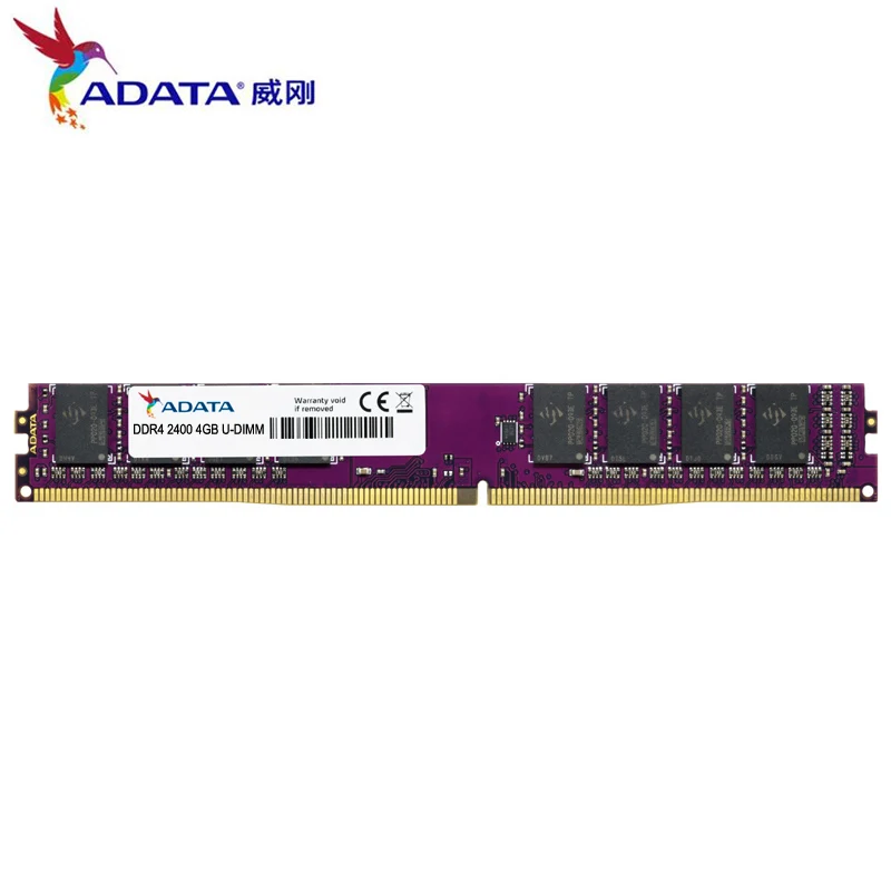 ADATA 1,2 в DDR4 2400 МГц 4 ГБ 8 ГБ компьютер настольный ПК ram U-DIMM пожизненная игровая Память ram s 288 Pin PC4-19200 Новинка